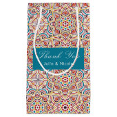 Geometrische stijl glitters koper metaalachtige tr klein cadeauzakje (Voorkant)