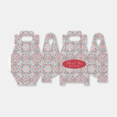 Geometrische stijl sprankelt koper Metallic bruilo Bedankdoosjes (Uitgevouwen)