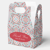 Geometrische stijl sprankelt koper Metallic bruilo Bedankdoosjes (Geopend)