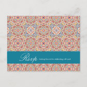 Geometrische stijl sprankelt koper Metallic bruilo Briefkaart (Voorkant)