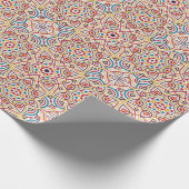 Geometrische stijl sprankelt koper Metallic bruilo Cadeaupapier (Hoek)