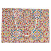 Geometrische stijl sprankelt koper Metallic bruilo Groot Cadeauzakje (Achterkant)