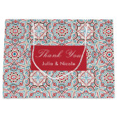 Geometrische stijl sprankelt koper Metallic bruilo Groot Cadeauzakje (Voorkant)