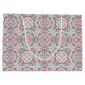 Geometrische stijl sprankelt koper Metallic bruilo Groot Cadeauzakje (Achterkant)