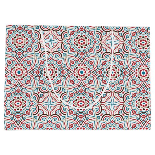 Geometrische stijl sprankelt koper Metallic bruilo Groot Cadeauzakje (Achterkant)