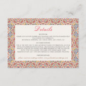 Geometrische stijl sprankelt koper Metallic bruilo Informatiekaartje (Voorkant)