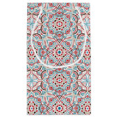 Geometrische stijl sprankelt koper Metallic bruilo Klein Cadeauzakje (Achterkant)