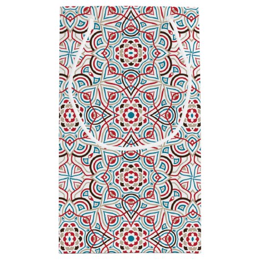 Geometrische stijl sprankelt koper Metallic bruilo Klein Cadeauzakje (Achterkant)