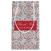 Geometrische stijl sprankelt koper Metallic bruilo Klein Cadeauzakje (Voorkant)