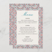 Geometrische stijl sprankelt koper Metallic bruilo Menu (Voorkant / Achterkant)