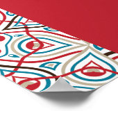 Geometrische stijl sprankelt koper Metallic bruilo Poster (Hoek)