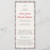 Geometrische stijl sprankelt koper Metallic bruilo Programmakaart (Voorkant)