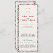 Geometrische stijl sprankelt koper Metallic bruilo Programmakaart (Voorkant / Achterkant)