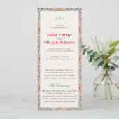 Geometrische stijl sprankelt koper Metallic bruilo Programmakaart (Staand voorkant)