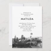 Geometrische stijlvolle fotograduatie-partij kaart (Achterkant)