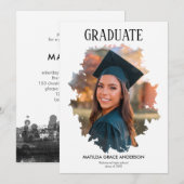 Geometrische stijlvolle fotograduatie-partij kaart (Voorkant / Achterkant)