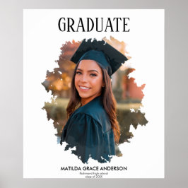 Geometrische stijlvolle fotograduatie-partij poster