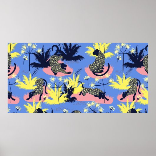 geometrische stijlvormgeving van het tijgerpatroon poster (Voorkant)