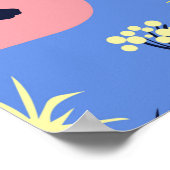 geometrische stijlvormgeving van het tijgerpatroon poster (Hoek)