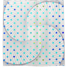 Geometrische stip van Polka Douchegordijn