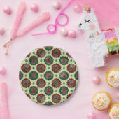  Geometrische Stippen Boho Mandala Papieren Bordje (Feest)