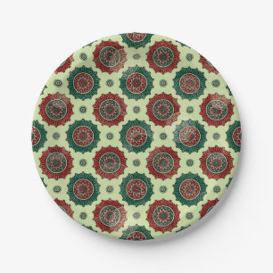 Geometrische Stippen Boho Mandala Papieren Bordje