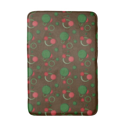 Geometrische Stippen Circles Retro Patroon op elke Badmat (Voorkant Verticaal)