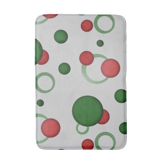 Geometrische Stippen Circles Retro Patroon op elke Badmat (Voorkant Verticaal)