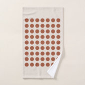 Geometrische Stippen Rust Beige Terracotta Earth T Bad Handdoek (Handdoek)