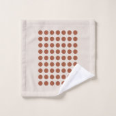 Geometrische Stippen Rust Beige Terracotta Earth T Bad Handdoek (Wasdoekje)