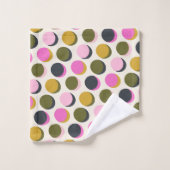 Geometrische Stippen van kleurrijke retro Patroonr Bad Handdoek (Wasdoekje)