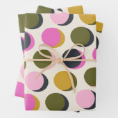 Geometrische Stippen van kleurrijke retro Patroonr Inpakpapier Vel (In situ)