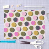 Geometrische Stippen van kleurrijke retro Patroonr Tissuepapier (Craft)