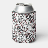 Geometrische stof: artistiek patroonontwerp. blikjeskoeler (Blikje Achterkant)