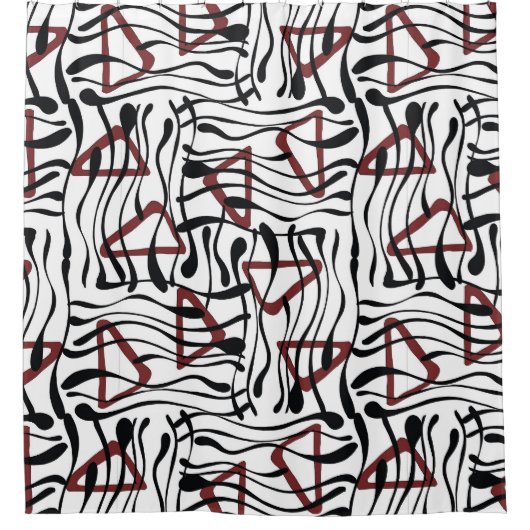 Geometrische stof: artistiek patroonontwerp. douchegordijn (Voorkant)