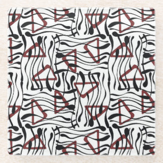 Geometrische stof: artistiek patroonontwerp. glazen onderzetter