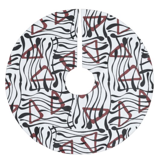 Geometrische stof: artistiek patroonontwerp. kerstboom rok (Voorkant)