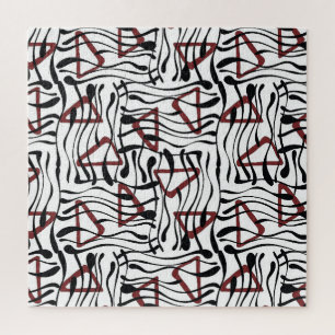 Geometrische stof: artistiek patroonontwerp. legpuzzel