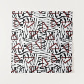 Geometrische stof: artistiek patroonontwerp. wandkleed (Voorkant (horizontaal))