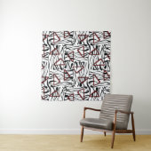 Geometrische stof: artistiek patroonontwerp. wandkleed (In situ)