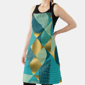 geometrische stof, naadloze patchwork. schort (Insitu)