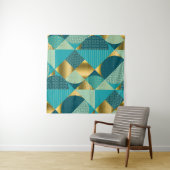 geometrische stof, naadloze patchwork. wandkleed (In Situ (horizontaal))
