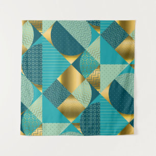 geometrische stof, naadloze patchwork. wandkleed