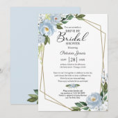 Geometrische stoffige blauwe bloemenaandrijving do kaart (Voorkant / Achterkant)