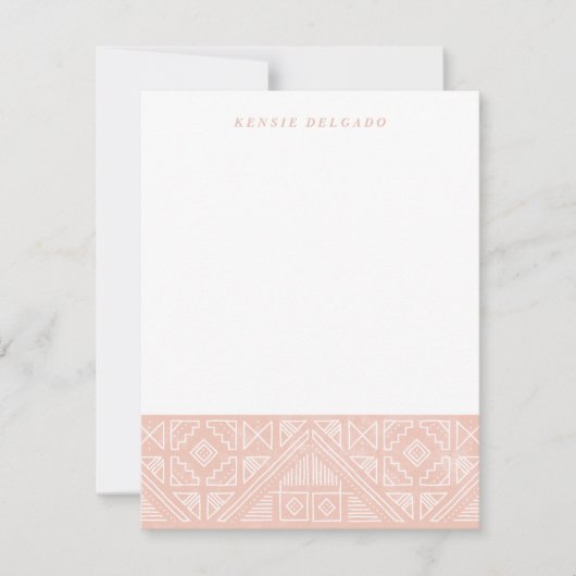 Geometrische stomp - abrikozenstrook notitiekaartje (Voorkant)