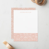 Geometrische stomp - abrikozenstrook notitiekaartje (Voorkant / Achterkant in situ)