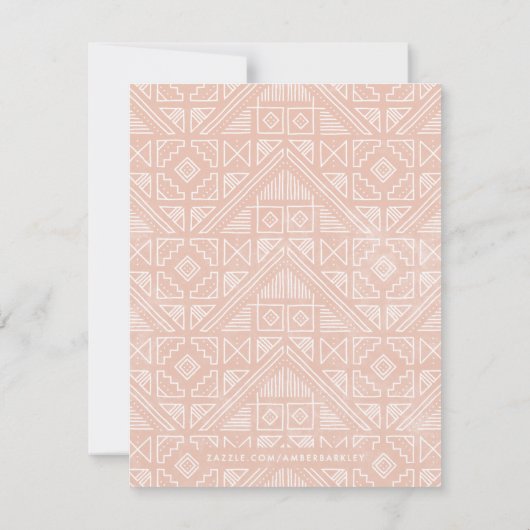Geometrische stomp - abrikozenstrook notitiekaartje (Achterkant)