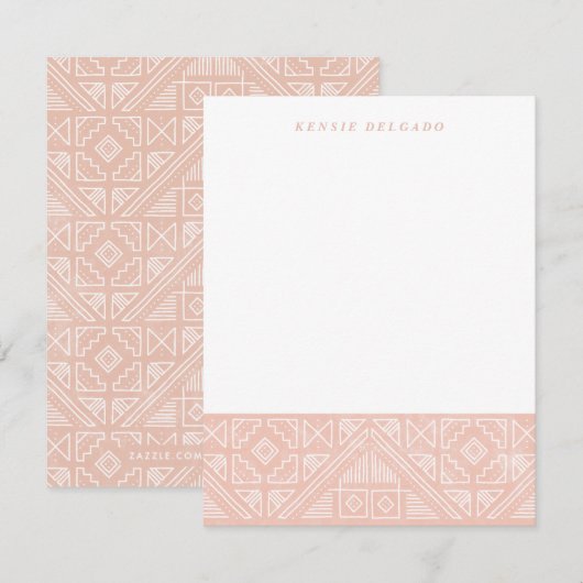 Geometrische stomp - abrikozenstrook notitiekaartje (Voorkant / Achterkant)