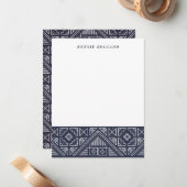 Geometrische stomp - Blauwbes Notitiekaartje (Voorkant / Achterkant in situ)