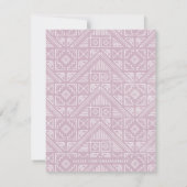 Geometrische stomp - Lila Notitiekaartje (Achterkant)